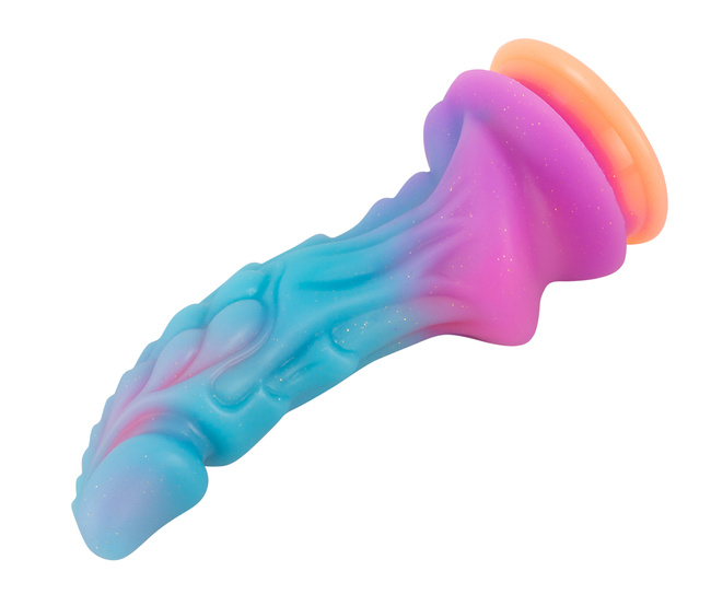 Smok Fallurex. Fantasy dildo jak smok strażnik skarbu pożądania. Dł. 21,5 cm, wkładane 19 cm, Ø 7,3 cm