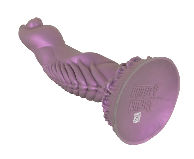 Zyfrik – złodziej rozkoszy. Fantasy dildo jak chochlik nie z tego świata. Silna przyssawka. Dł. 21,2 cm, wkładane 18 cm, Ø 4,9  cm