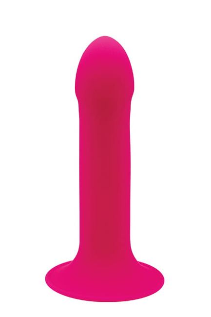 Dildo proste z silną przyssawką, termoaktywne, silexpan silikon, dwuwarstwowe, rozmiar średni 16,5 cm, kolor różowy