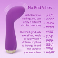 Wygięty mięciutki wibrator do punktu G, elastyczny, silikonowy, 10 trybów pracy, 12,2 cm