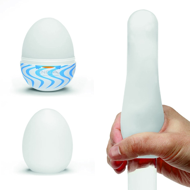 Letnia bryza - masturbator jajko Tenga EGG Wind o frezowaniu jak powiewy łagodnego wiatru, seria Wonder (REGULAR)