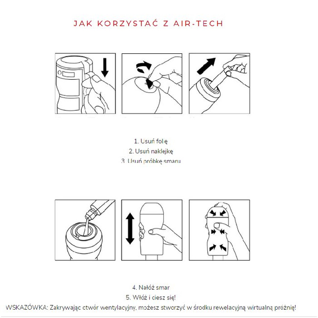 Masturbator powietrzny w tubie Air-Tech Strong