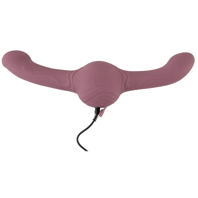 Wibrujący tytan – dildo dwustronne z ultrasilnymi wibracjami 