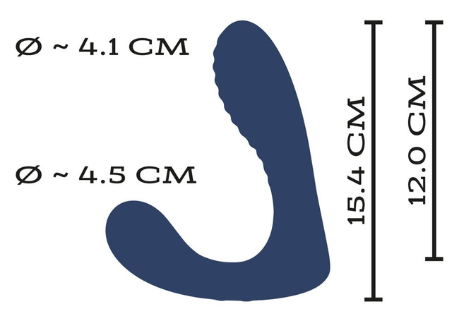 Masażer prostaty stymulator analny 2 silniki silne wibracje i stymulacja krocza na pilota 15,4 cm ø4,1 cm silikon