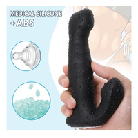 Tylne wejście silikonowy masażer prostaty z wibrującą główką, wibrującym stymulatorem krocza i ruchem posuwistym push, sterowany pilotem