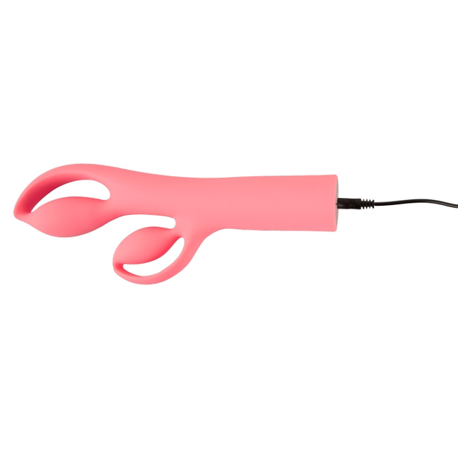 Królik Alicji – bajeczny elastyczny wibrator z królikiem do łechtaczki, 25 cm I wkładane 13,3 cm, silikon, IPX7