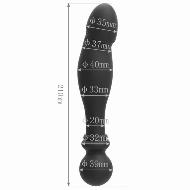 Silikonowe dildo z kulką do analu i punktu G
