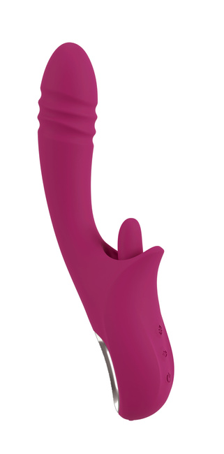 Purpurowy pieprznik – wibrator posuwisty do punktu G z liżącym królikiem do łechtaczki, 22,5 cm