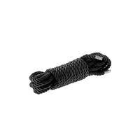 Jedwabista lina do bondage – shibari seria DELUXE czarna 5 metrów BDSM