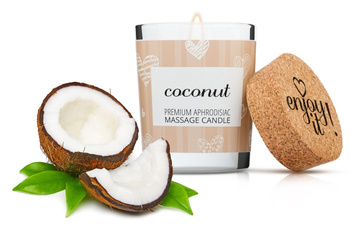 Swieca do masażu z feromonami o zapachu kokosa - 70ml