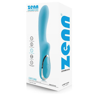 Wibrujący wygięty figlarz do punktu G z języczkiem do łechtaczki ZENN