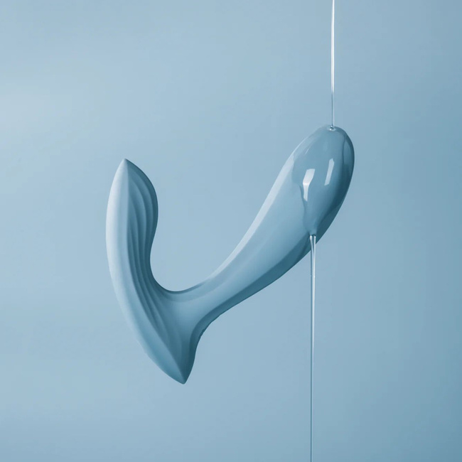 Wibrator spacerowy do punktu G i łechtaczki, sterowany smartfonem, na aplikację, 2 silniki, elastyczny, 10,5 cm / wkładane 9,2 cm, dildo Ø 3 cm, wodoodporny, płynny silikon