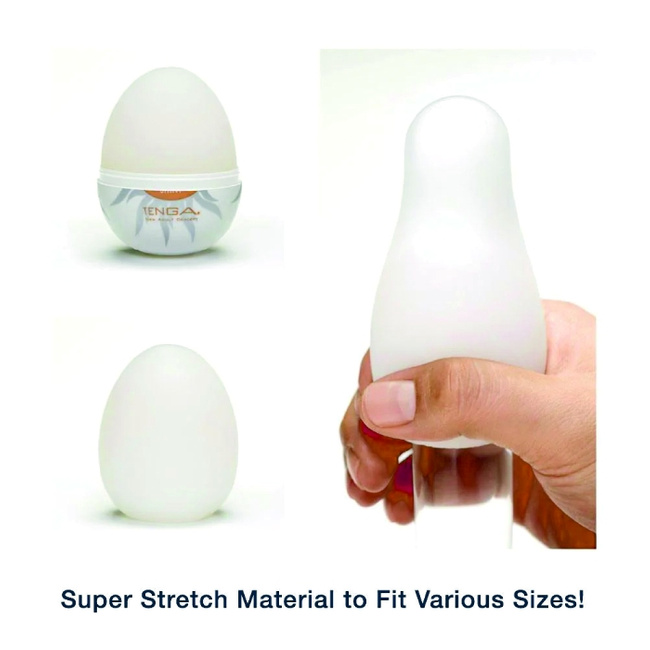 Na lepszy dzień - masturbator jajko Tenga EGG Shiny o frezach w kształcie słonecznych promieni, seria Hard Boiled (STRONG)