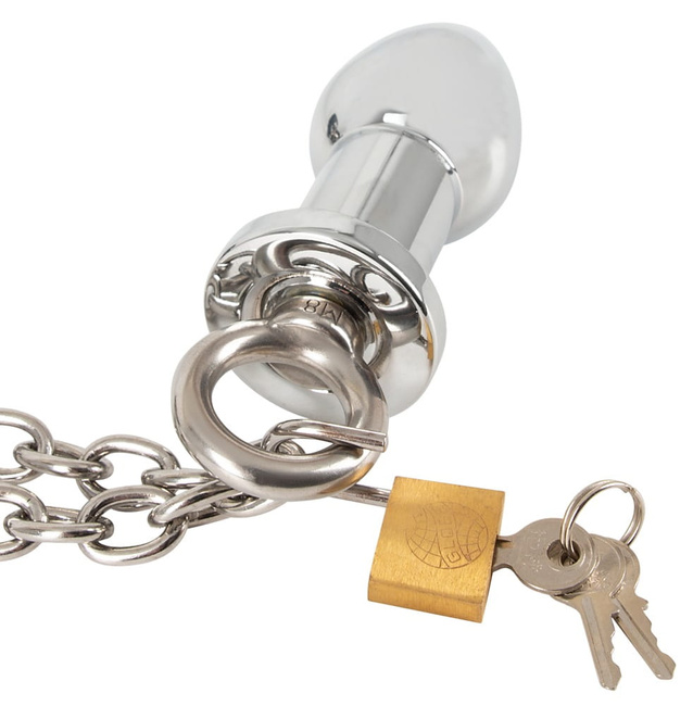 Zestaw bondage - kajdanki z korkiem analnym