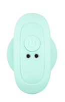 Wibrujący pieszczoch analny Cuties. Trzy stymulujące części, o zmiennej grubości, kolor zielony, silikon