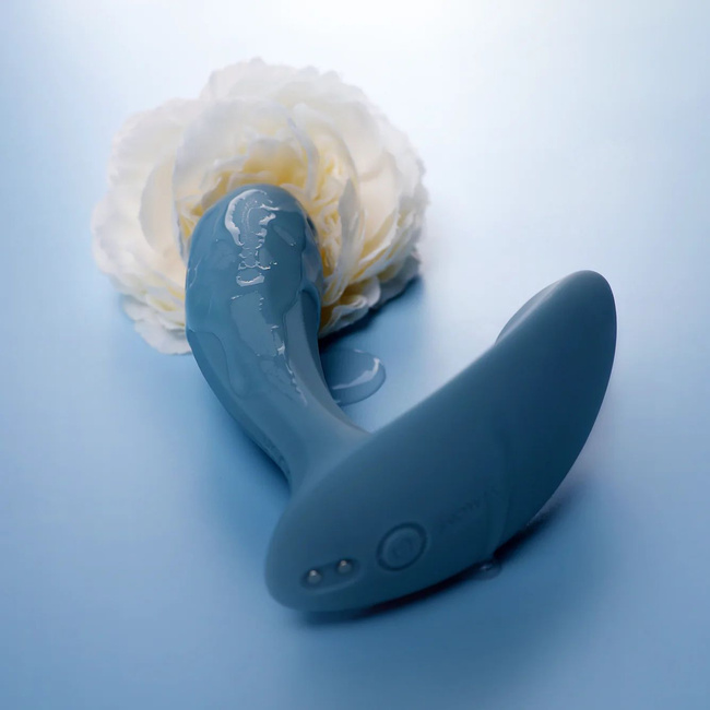 Wibrator spacerowy do punktu G i łechtaczki, sterowany smartfonem, na aplikację, 2 silniki, elastyczny, 10,5 cm / wkładane 9,2 cm, dildo Ø 3 cm, wodoodporny, płynny silikon