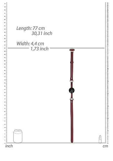 Kulkowy knebel w kolorze burgund