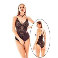 Seksowne koronkowe body z obrożą Cassia