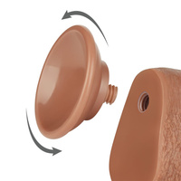 Realistyczne dildo dwuwarstwowe z ruchomą skórą, przyssawka, XXL 22 cm, kolor cielisty latino 