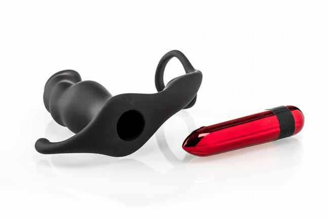 Masażer prostaty na pilota z pierścieniem erekcyjnym