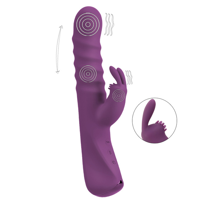 Purpurowy Superbohater– super wibrator posuwisty, z wibracjami główki i królikiem do łechtaczki