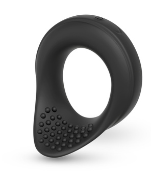 Wibrujący pierścień ring erekcyjny stymulacją jąder, 2 generatory wibracji, silikon, wodoodporny IPX7, Ø 4 cm (rozciągliwe)