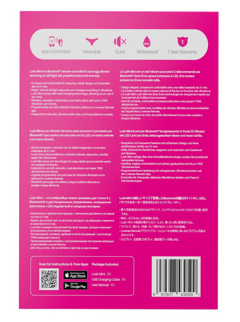 Jajeczko wibrujące sterowane smartfonem Lovense Lush Mini