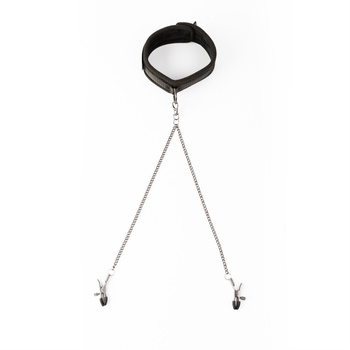 Wyściełana obroża i smycz SEI MIO, soft BDSM, bondage