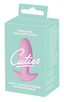 Wibrujący pieszczoch analny Cuties. Gładki, o zmiennej grubości, , kolor różowy, silikon