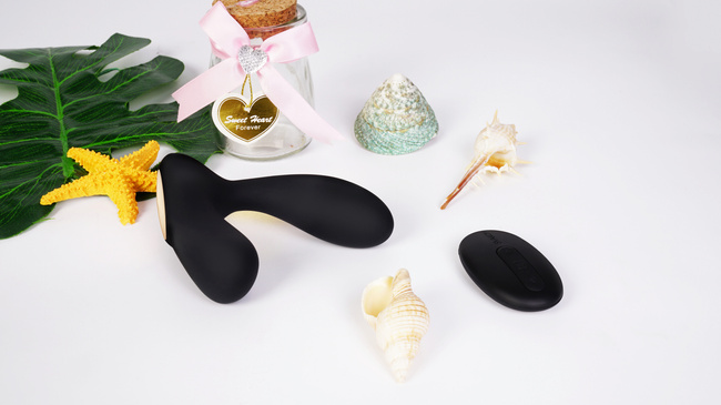 Masażer prostaty z wibracjami, na pilota, bardzo elastyczny, 9,5 cm, inteligentny tryb wibracji