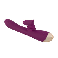 Purpurowy spryciarz – Silny wibrator z wahadłowym stymulatorem łechtaczki z delikatną szczoteczką