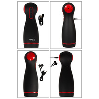 Masturbator dwusilnikowy ze sterowaną siłą nacisku na penisa, funkcją ssania i rozkosznymi kobiecymi jękami i WYNE 6