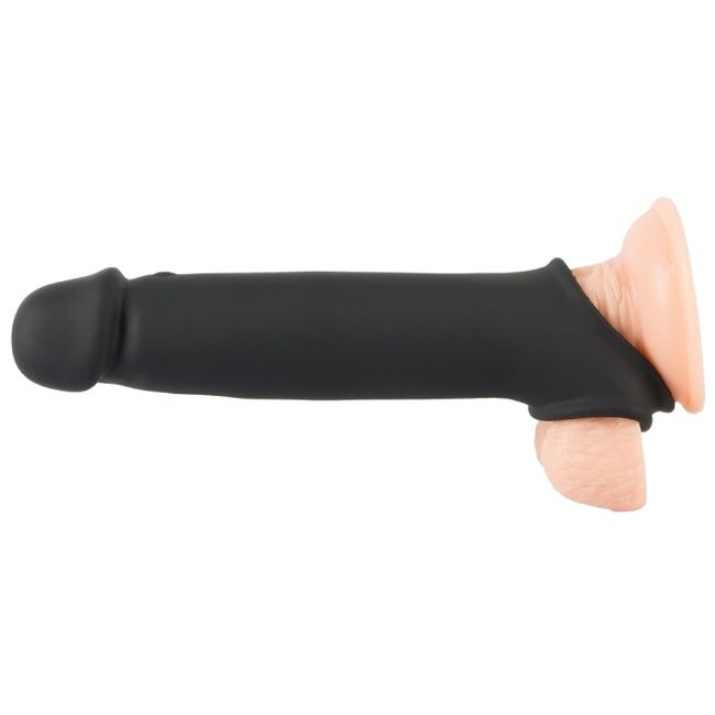 Wibrująca nakładka na penisa +8 cm z 10 trybami wibracji za pomocą bezprzewodowego pilota