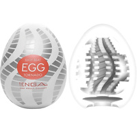 Głebokie gardło - masturbator jajko Tenga EGG Tornado o wewnetrznej poowierzchni w kształcie wirującego tornada, seria New Standard (REGULAR)