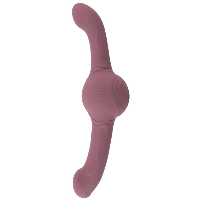Wibrujący tytan – dildo dwustronne z ultrasilnymi wibracjami 