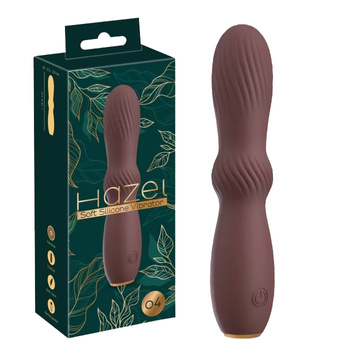 Hazel 04 wibrator do torebki wąski ze spriralnymi falami - 10 trybów wibracji