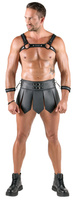 Gladiator zestaw: pas z krótką spódniczką, harnes i miękkie kajdanki z karabińczykami, soft BDSM