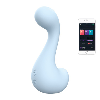 Dwukońcówkowy łabędź – stymulator łechtaczki z funkcją wibracji i ssania sterowany smartfonem