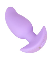 Wibrujący pieszczoch analny Cuties, o zmiennej grubości, kolor fioletowy, silikon