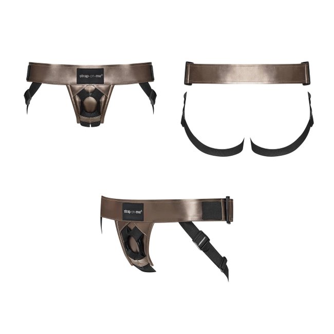 Uprząż do straponu, Harness Generous, niebieski Strap-on-me rozmiar XS - XXL
