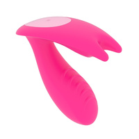 Wibrator spacerowy, domajtkowy, ze stymulacją łechtaczki, dwusilnikowy sterowany smartfonem, na aplikację, 7,7 cm