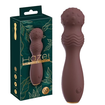 Hazel 03 wibrator do torebki w kształcie podwójnej buławy z guzkami i falami - 10 trybów wibracji