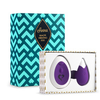 Fioletowe jajeczko z wibracjami dla dwojga sterowane bezprzewodowym pilotem