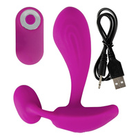 Uśmiech na spacerze – wibrator spacerowy, domajtkowy z dużą rowkowaną główką do punktu G i stymulatorem łechtaczki