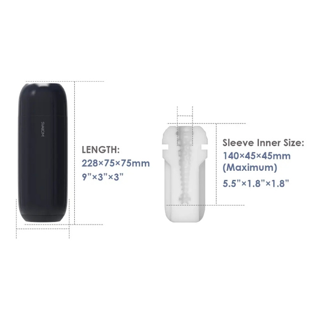 Ssąco–wibrujący masturbator sterowany smartfonem Sam Neo 2