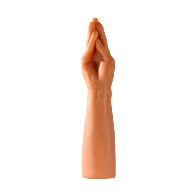 Nowoczesne dildo silikonowe, waginalno-analne - ręka, do fistingu waginalnego i analnego, naturalne w dotyku, 34 cm / 31,5 cm wkładane, max Ø 67 mm
