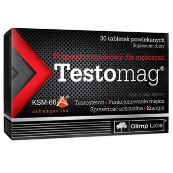 Testomag 30 tabl - suplement diety MOCNY magnez testosteron  ashwagandha