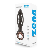 Tylne wejście - prosty łatwy do włożenia silikonowy wibrator analny z elastyczną pętlą i wygodnym uchwytem