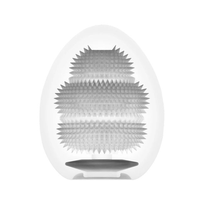 Nocny drift II - masturbator jajko Tenga EGG Misty II z frezami w kształcie piramidek tworzących fale na wewnętrznej powierzchni, seria Hard Boiled (STRONGER)