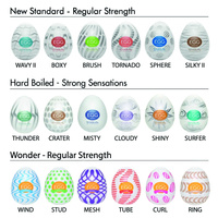 Na dobry start - masturbator jajko Tenga EGG Wavy II o frezach w łagodnych fal morskich seria New Standard (REGULAR)